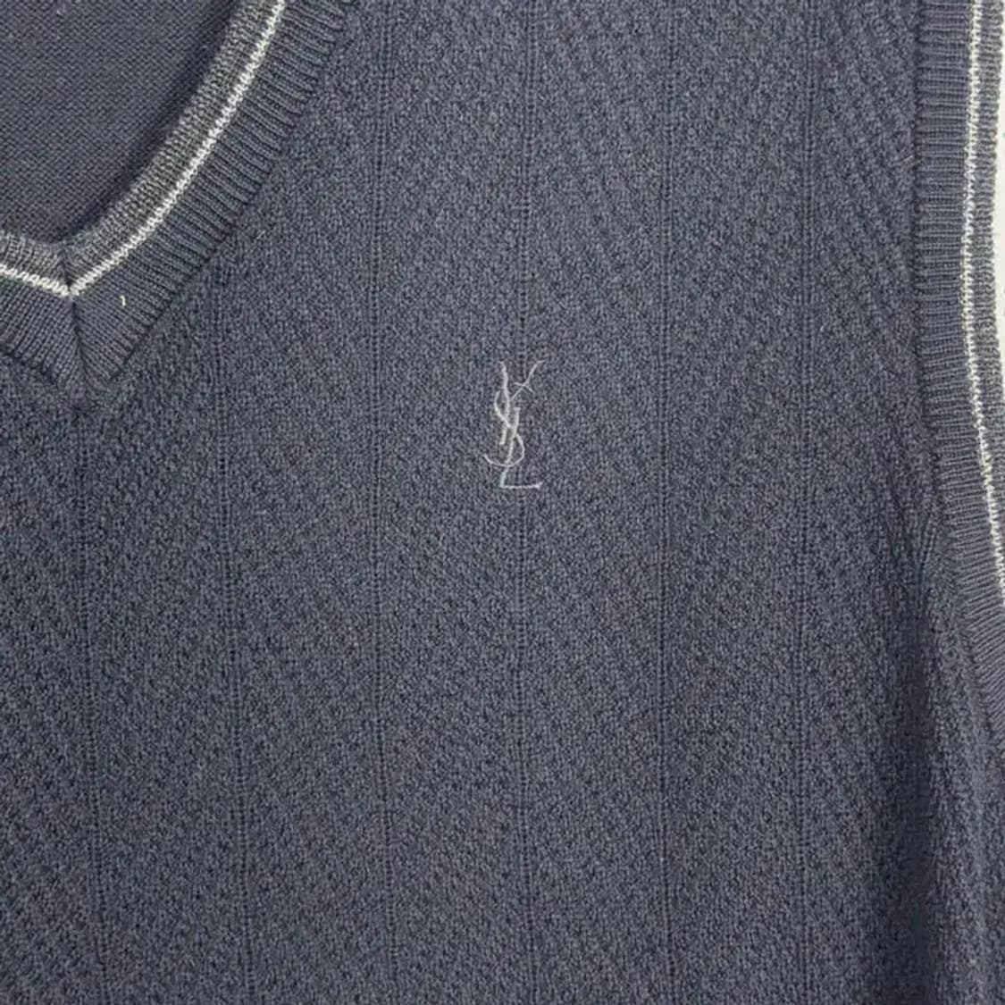 입생로랑 로고 니트 조끼 95 상품이미지3