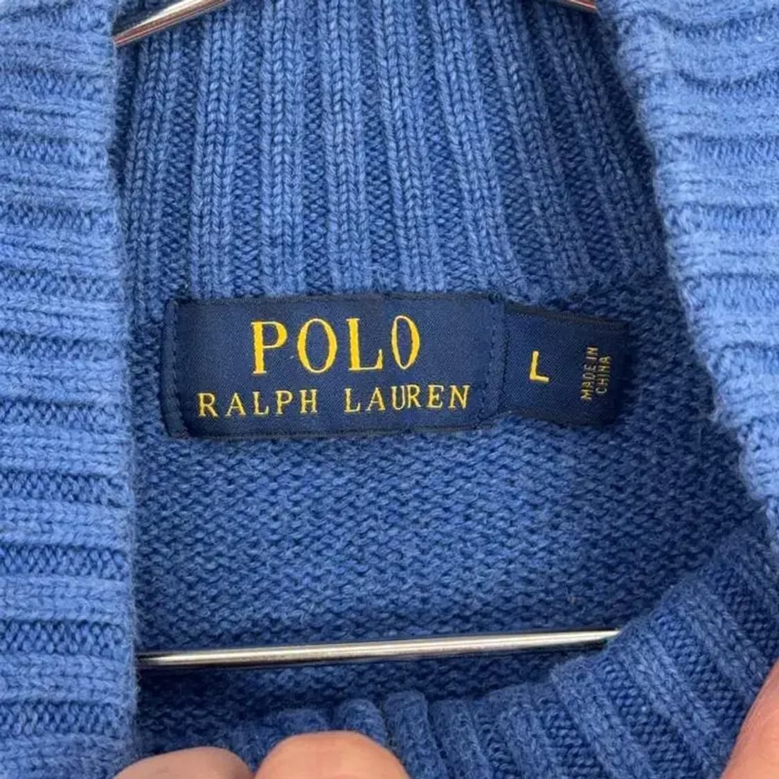 폴로 랄프로렌 신형 반집업 니트 L 상품이미지4