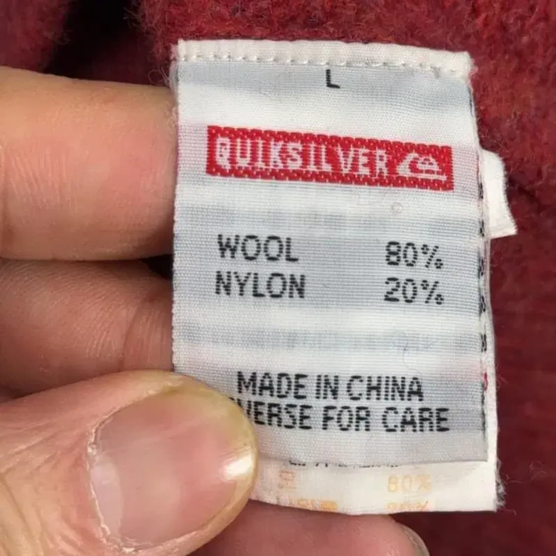 퀵실버 로고 울 니트 L 상품이미지7