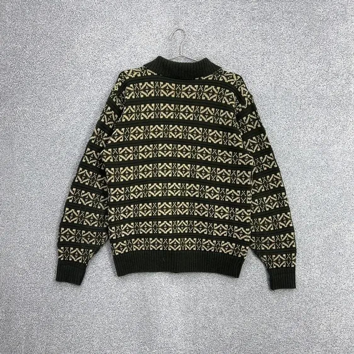 빈티지 니트 카라 집업 상품이미지2