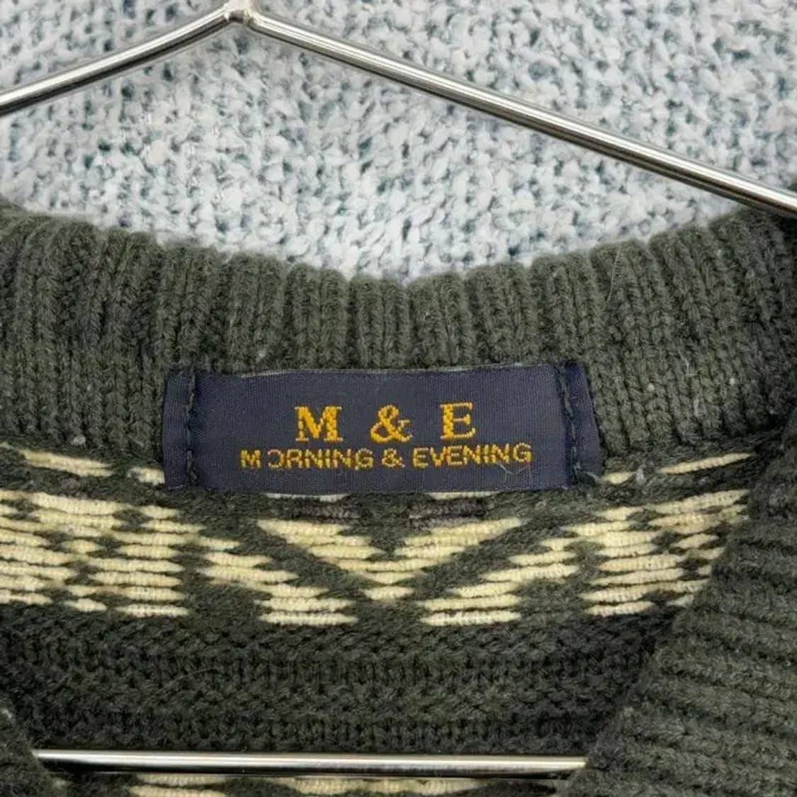 빈티지 니트 카라 집업 상품이미지3