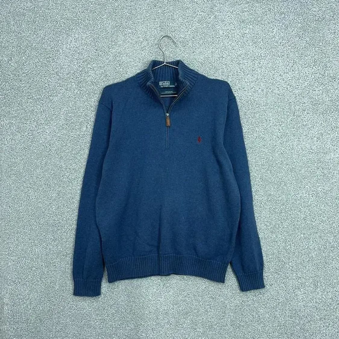 폴로 랄프로렌 코튼 반집업 니트 L 상품이미지1