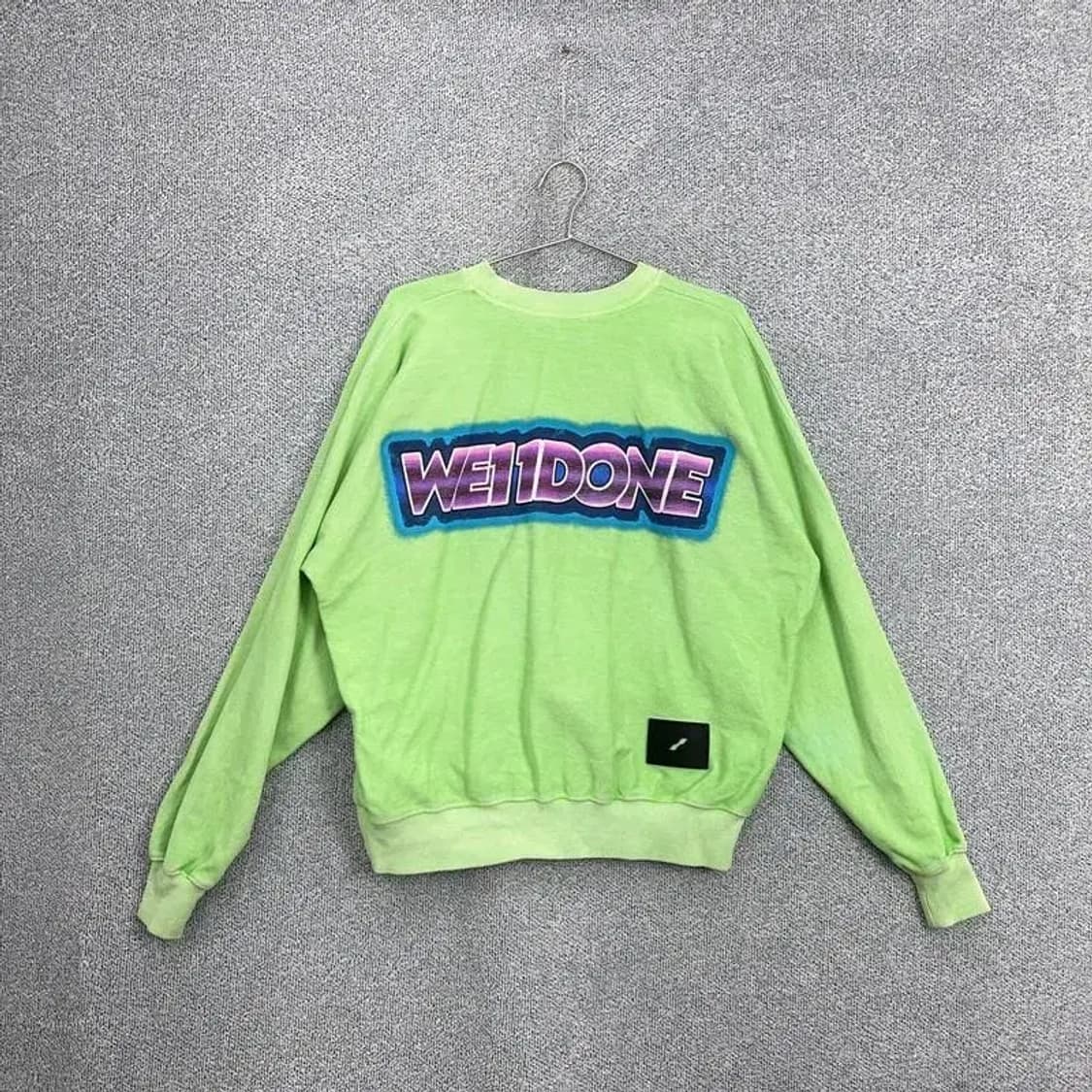 WE11DONE 형광 스웻셔츠 S 상품이미지1