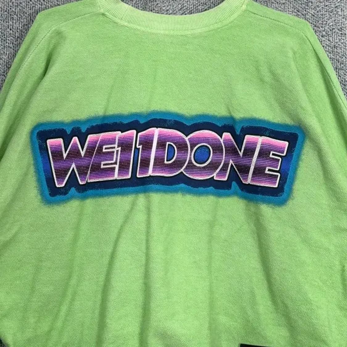WE11DONE 형광 스웻셔츠 S 상품이미지5
