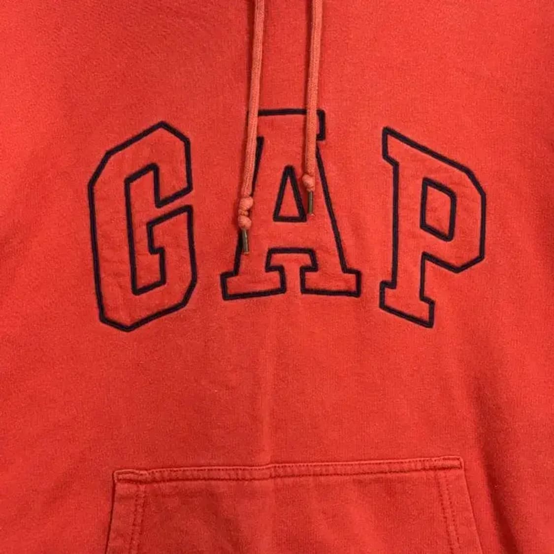 갭 로고 오렌지 후드티 M 상품이미지3