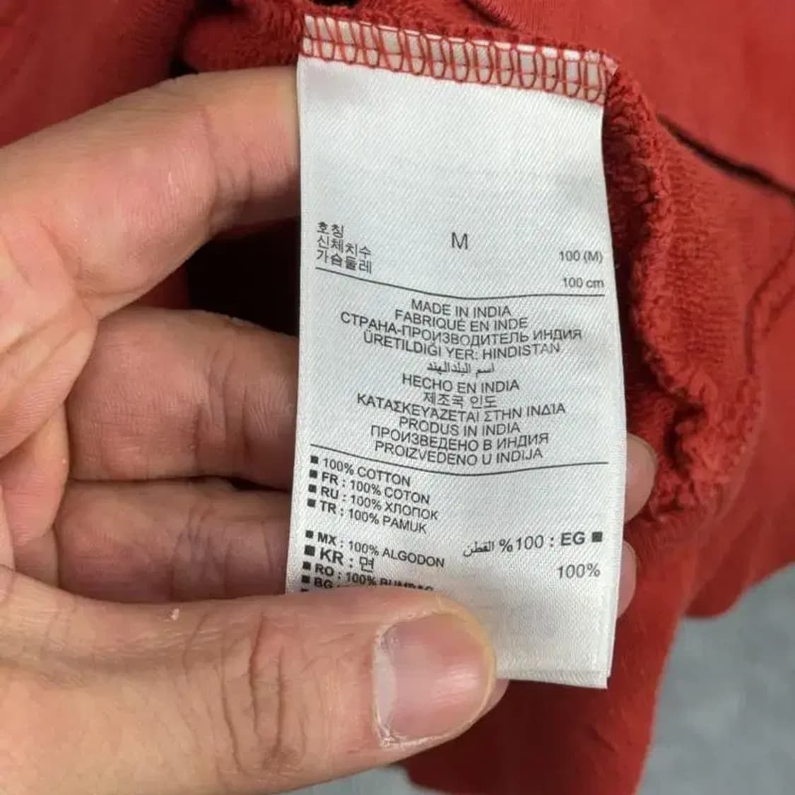 갭 로고 오렌지 후드티 M 상품이미지5