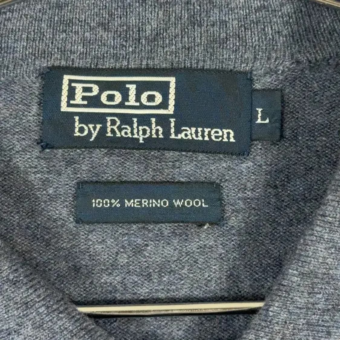 폴로 메리노울 카라 니트 L 상품이미지4