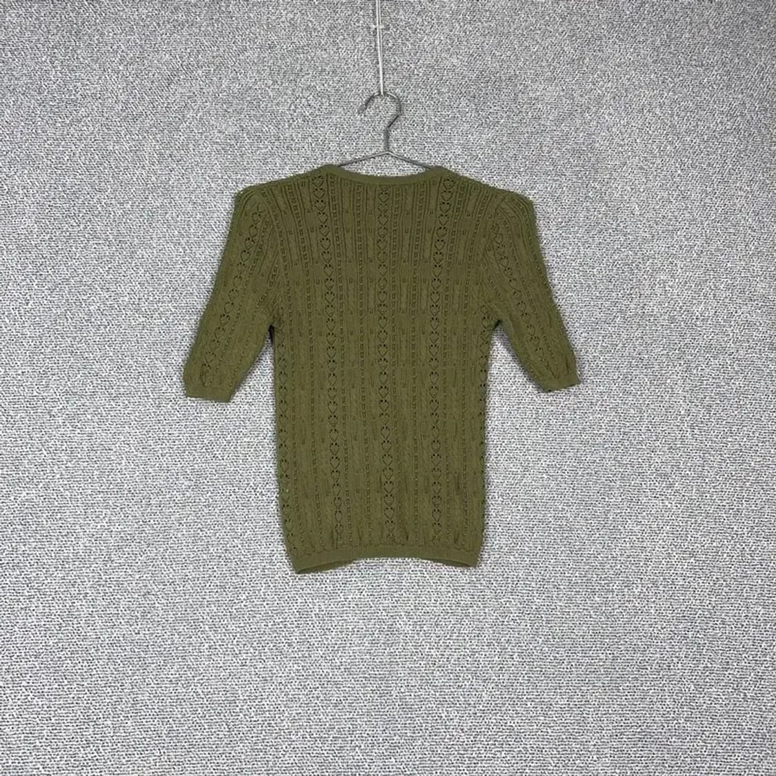 자라 카키 니트 반팔 S 상품이미지2