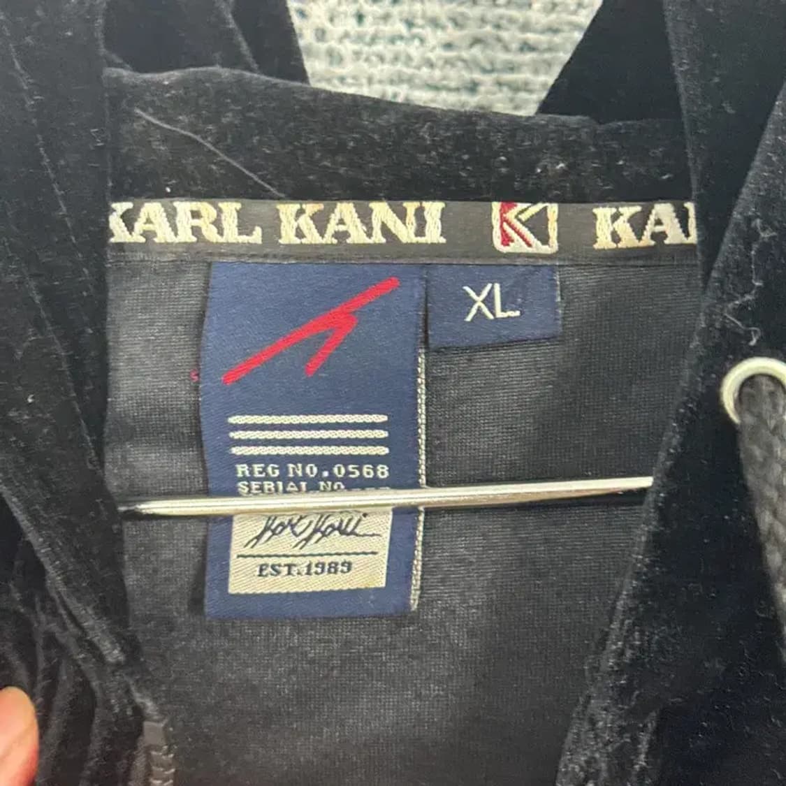 칼카니 벨벳 후드집업 XL 상품이미지5