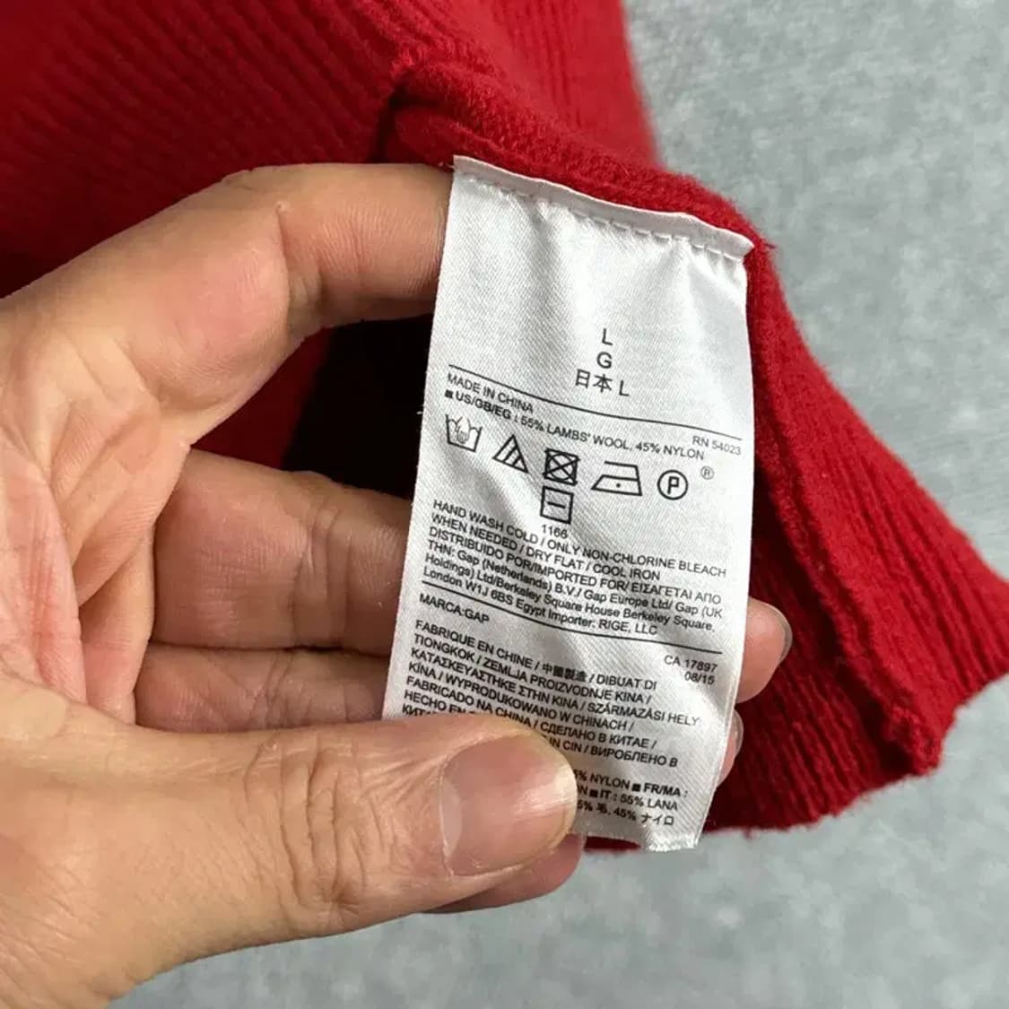 갭 레드 니트 L 상품이미지4