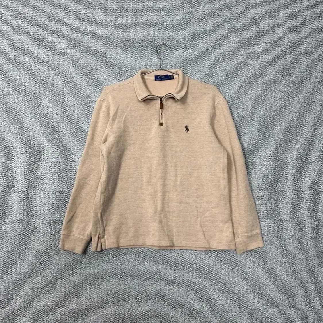 폴로 신형 베이지 반집업 코튼 니트 L 상품이미지1