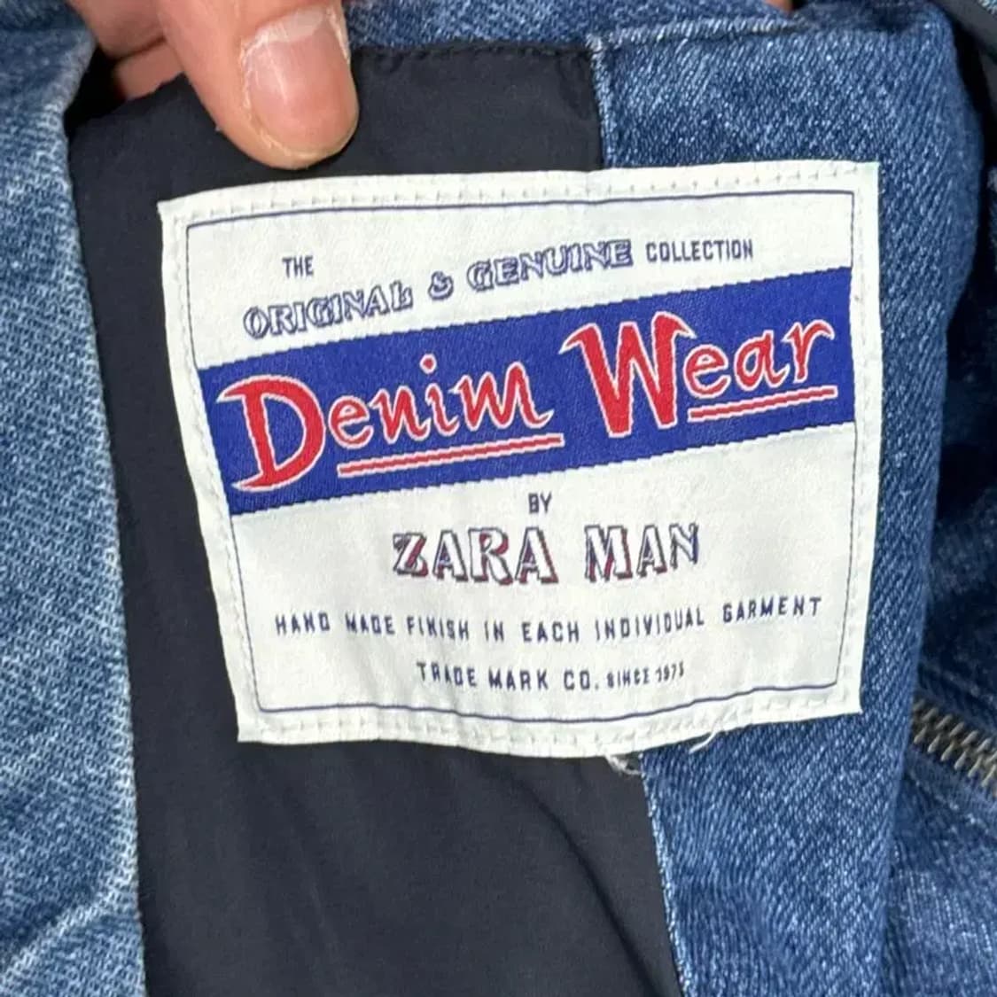 자라 맨 데님 집업 자켓 M 상품이미지6
