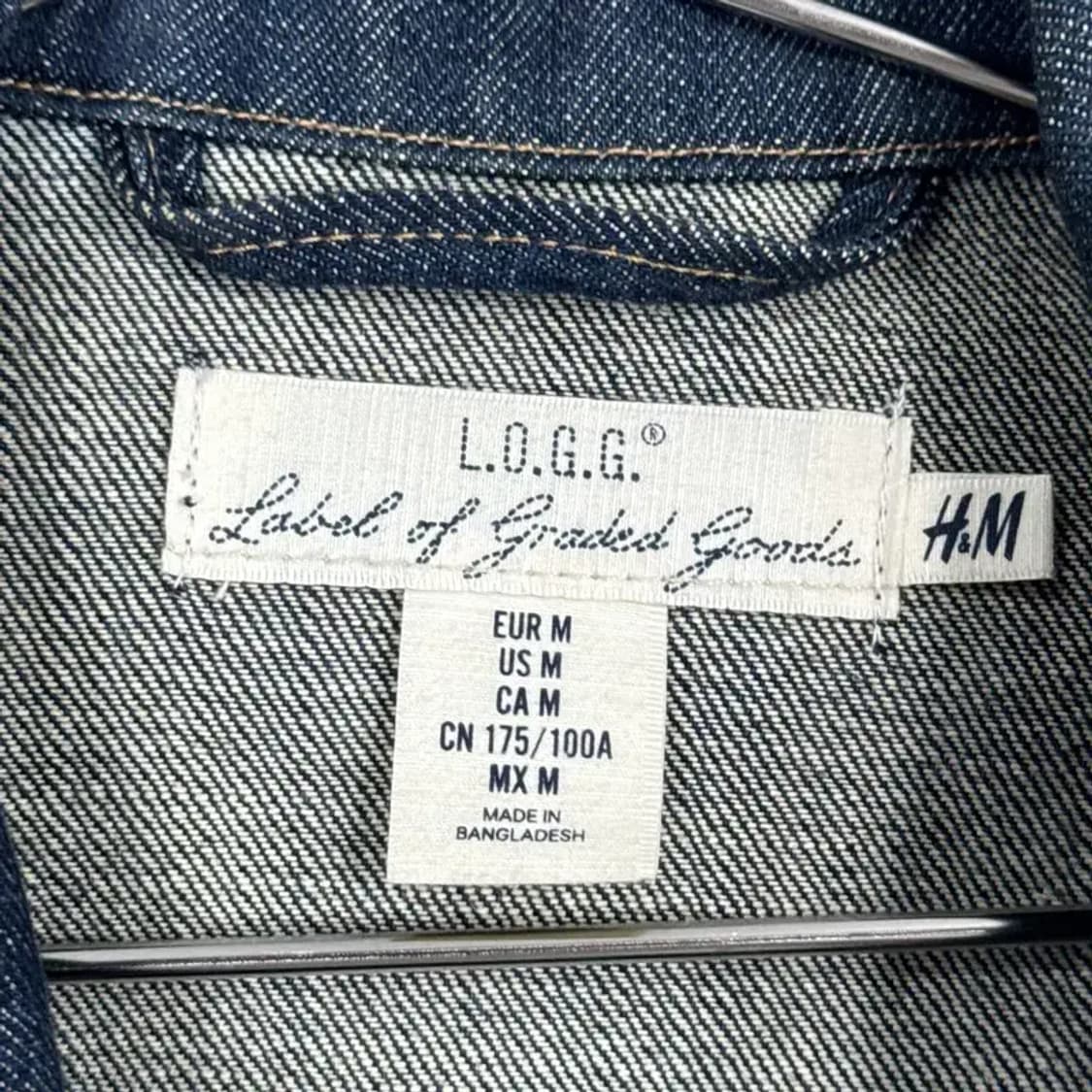 H&M LOGG 워싱 데님자켓 M 상품이미지3