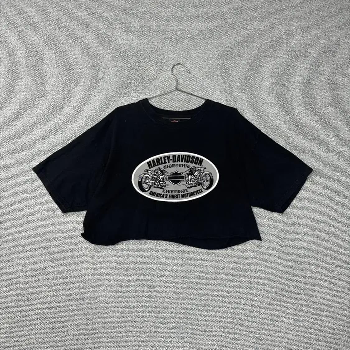 할리데이비슨 오버핏 크롭 반팔티 XL 상품이미지1