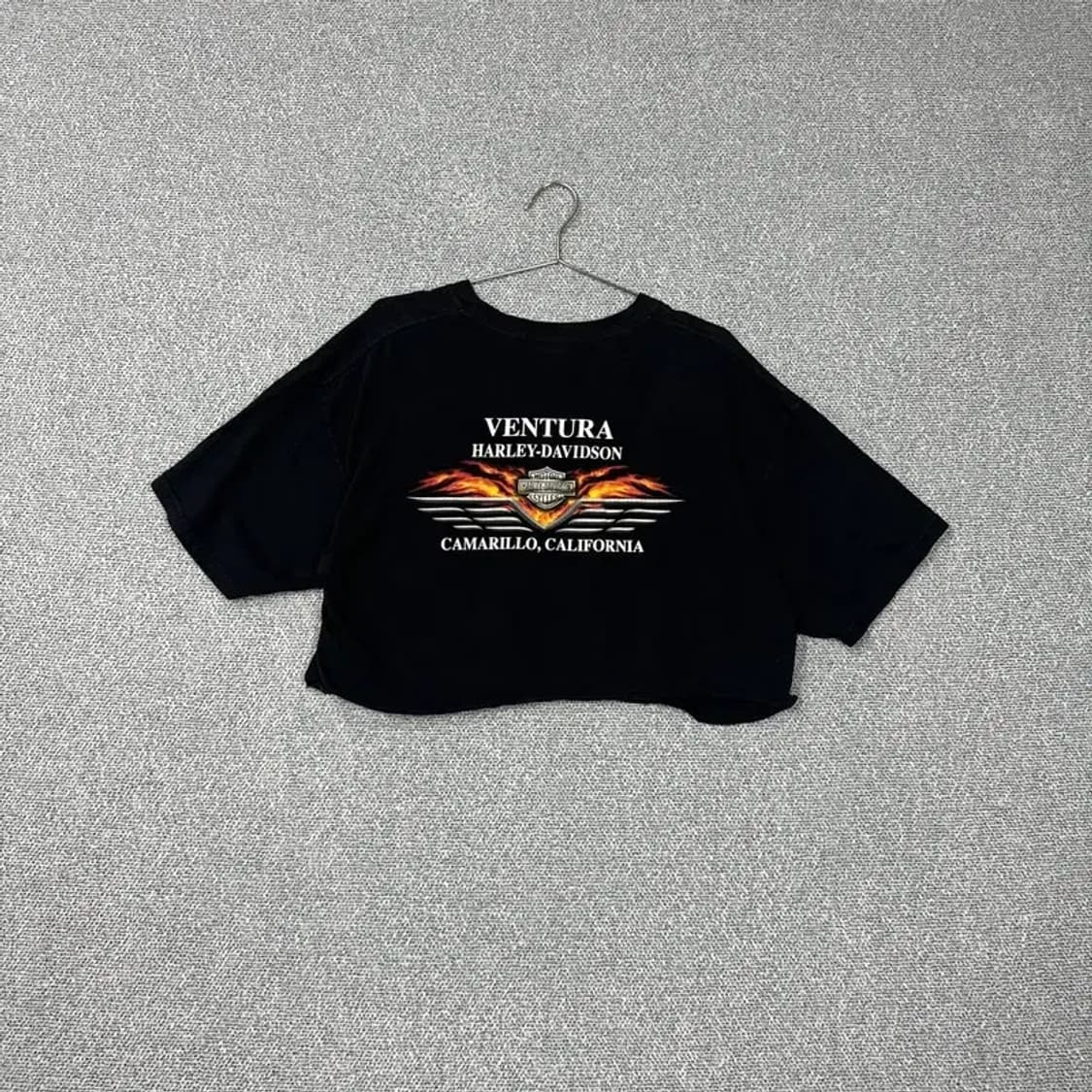 할리데이비슨 오버핏 크롭 반팔티 XL 상품이미지2
