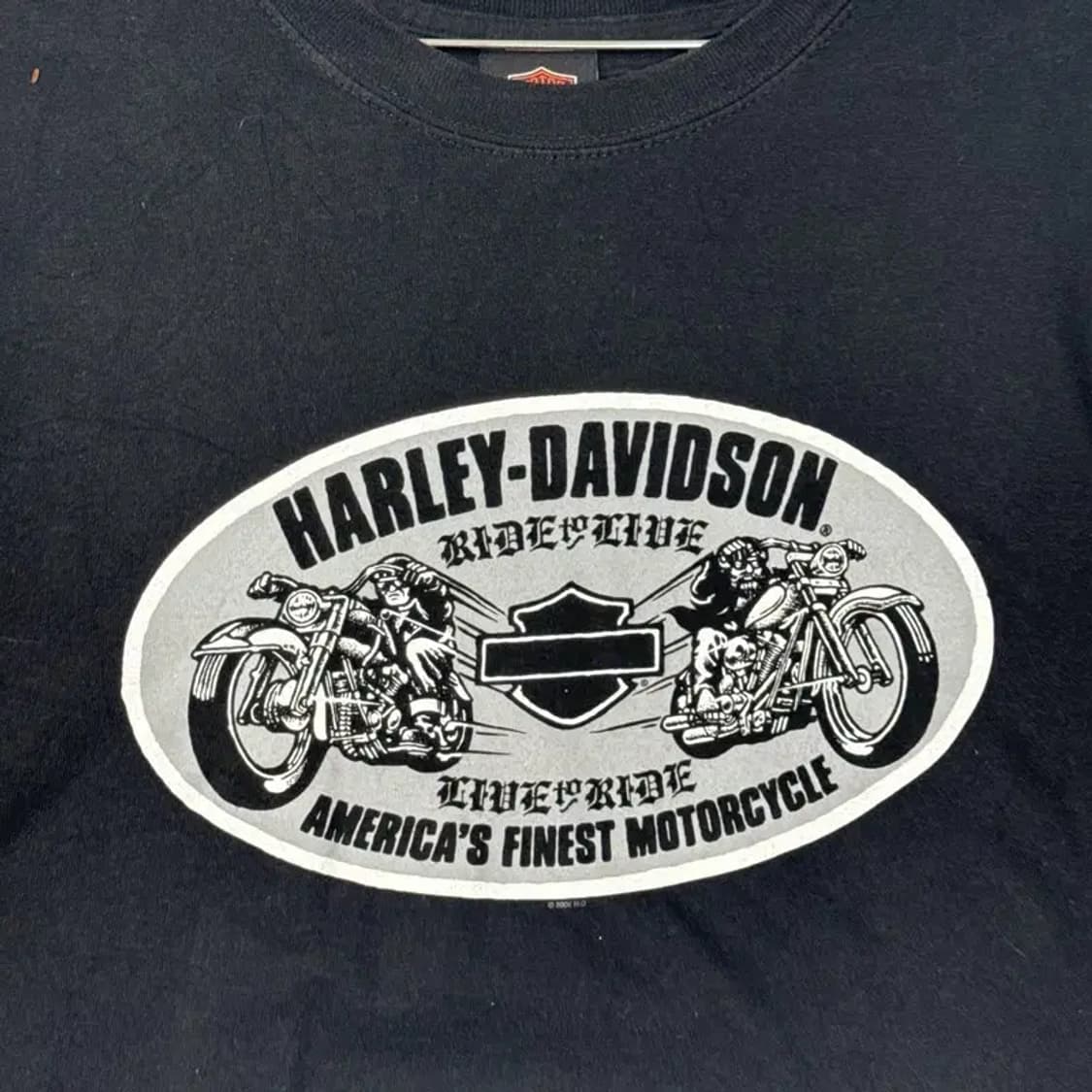 할리데이비슨 오버핏 크롭 반팔티 XL 상품이미지3