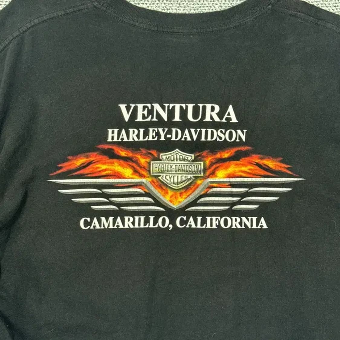 할리데이비슨 오버핏 크롭 반팔티 XL 상품이미지4