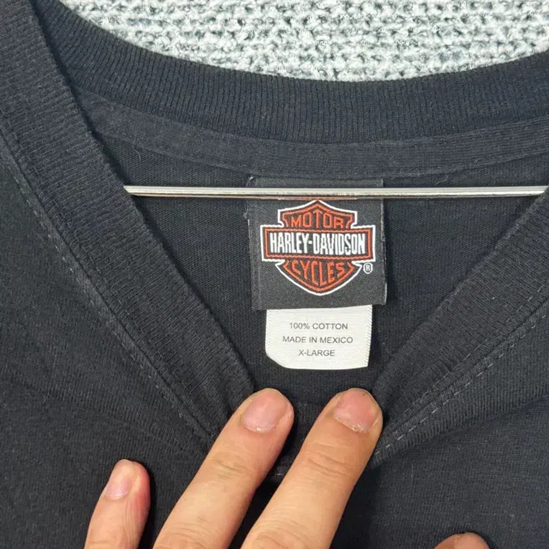 할리데이비슨 오버핏 크롭 반팔티 XL 상품이미지5