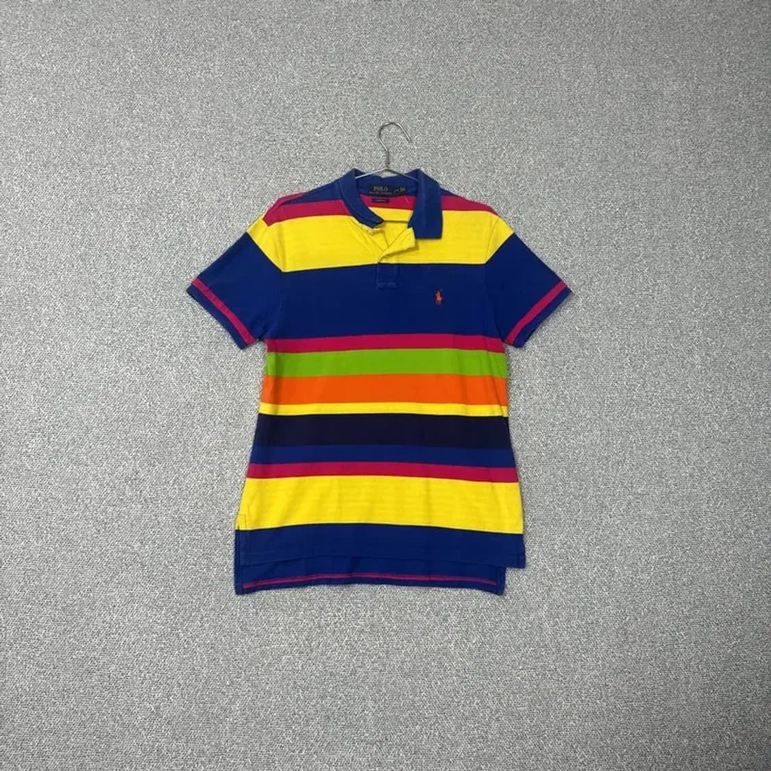 폴로 신형 커스텀핏 스트라이프 반팔 카라티 L 상품이미지1