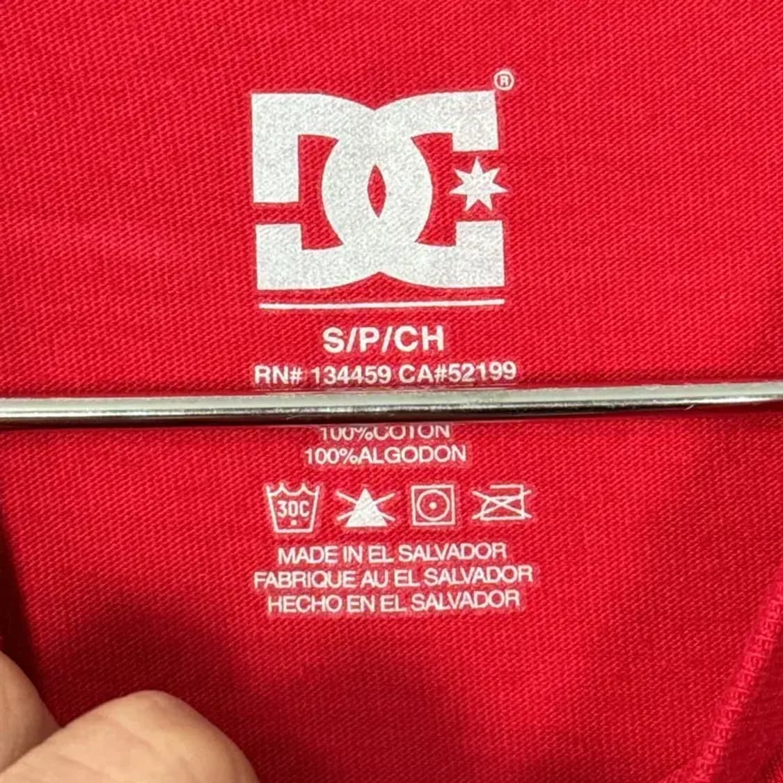 DC 프린팅 레드 반팔티 S 상품이미지4
