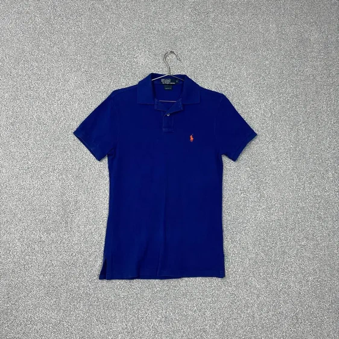 폴로 커스텀핏 블루 반팔 카라티 S 상품이미지1