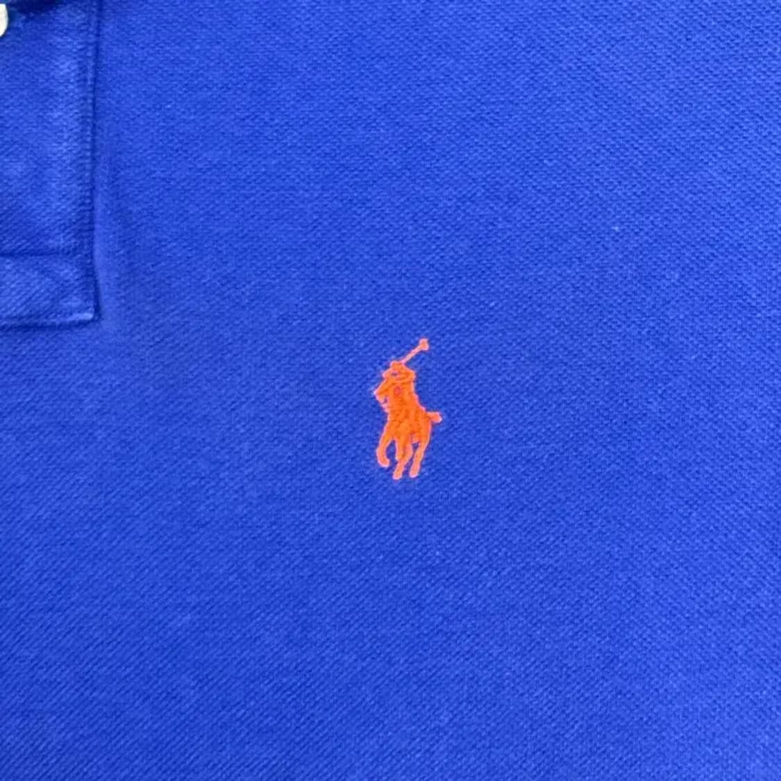 폴로 커스텀핏 블루 반팔 카라티 S 상품이미지3
