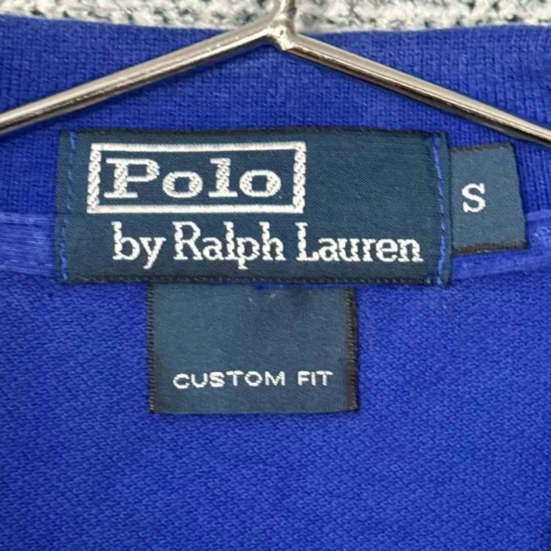 폴로 커스텀핏 블루 반팔 카라티 S 상품이미지4