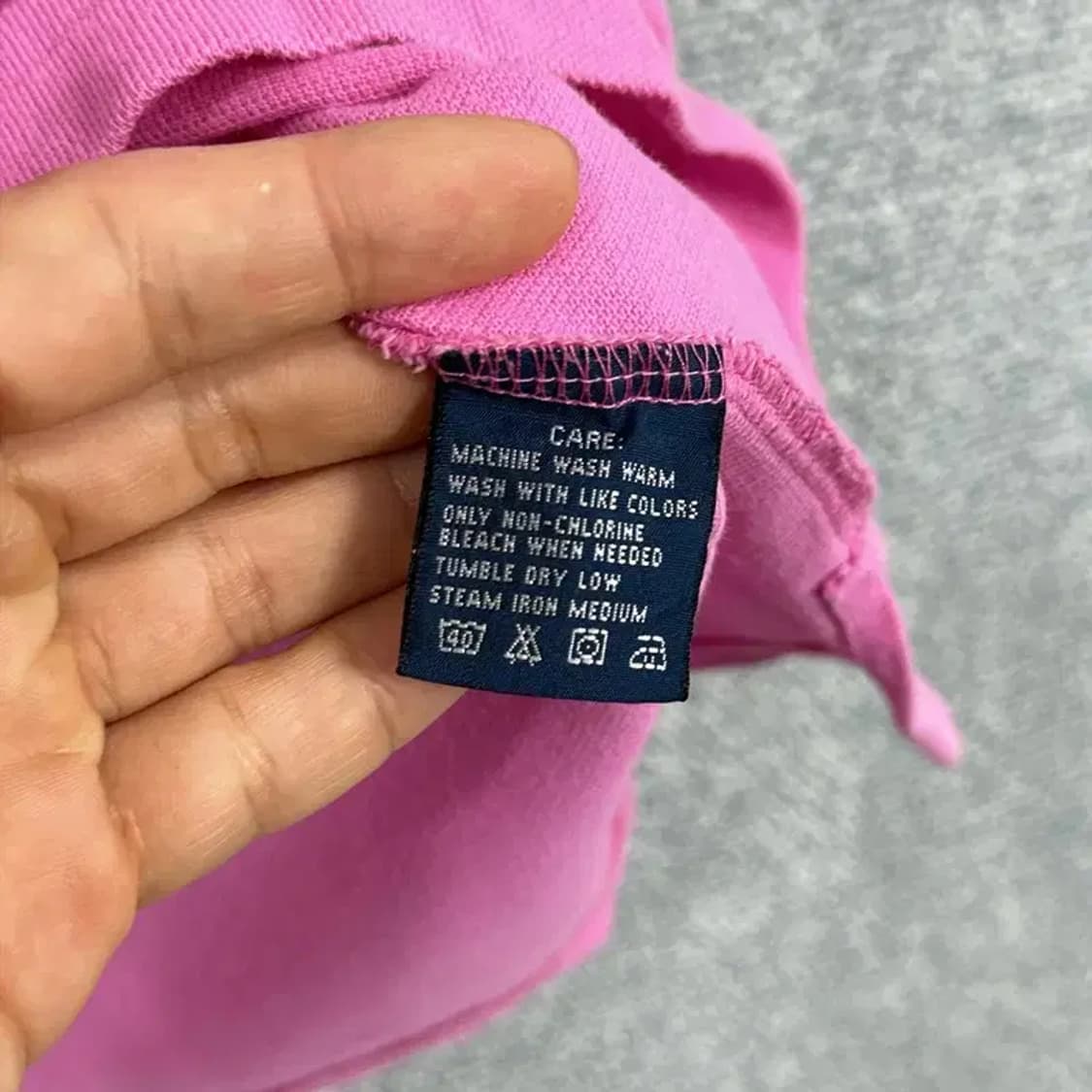 랄프로렌 클래식핏 핑크 반팔 카라티 M 상품이미지5