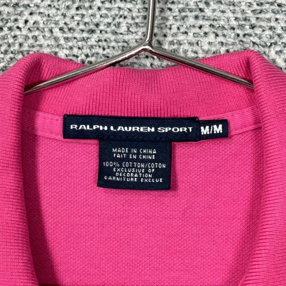 랄프로렌 자수 핑크 반팔 카라티 M 상품이미지4