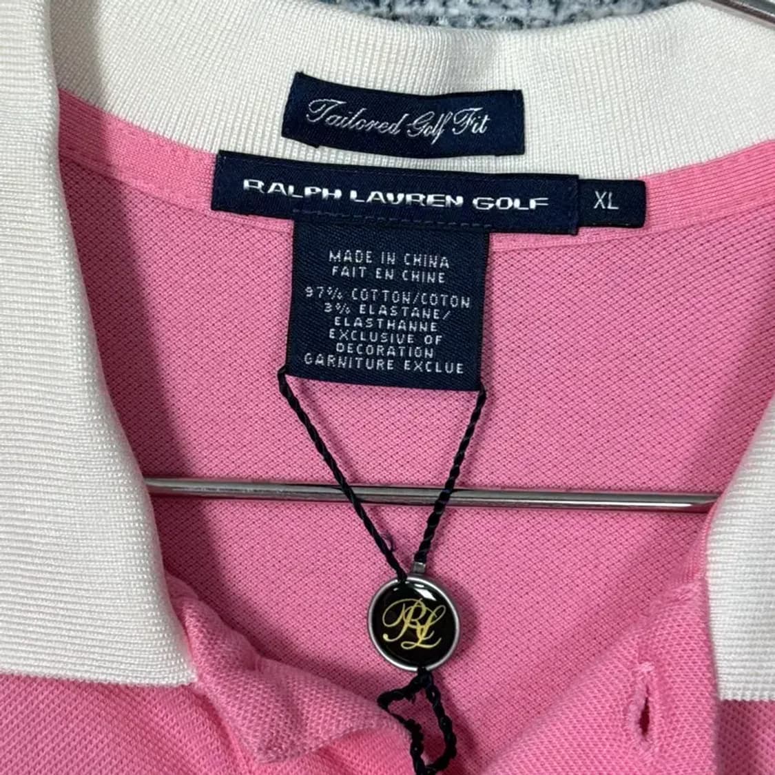 랄프로렌 골프 여성 핑크 반팔 카라티 XL 상품이미지4