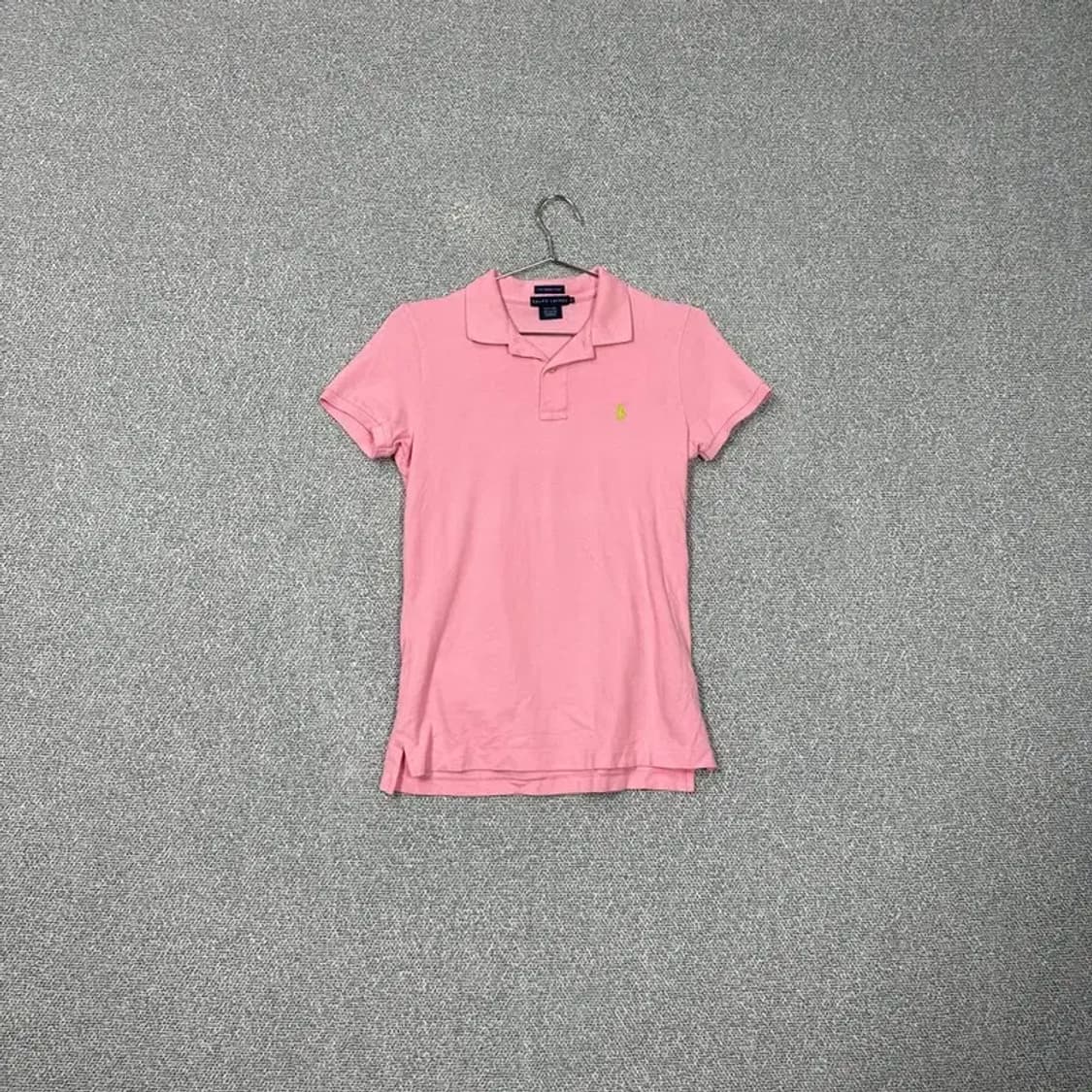 폴로 스키니핏 핑크 반팔 카라티 M 상품이미지1
