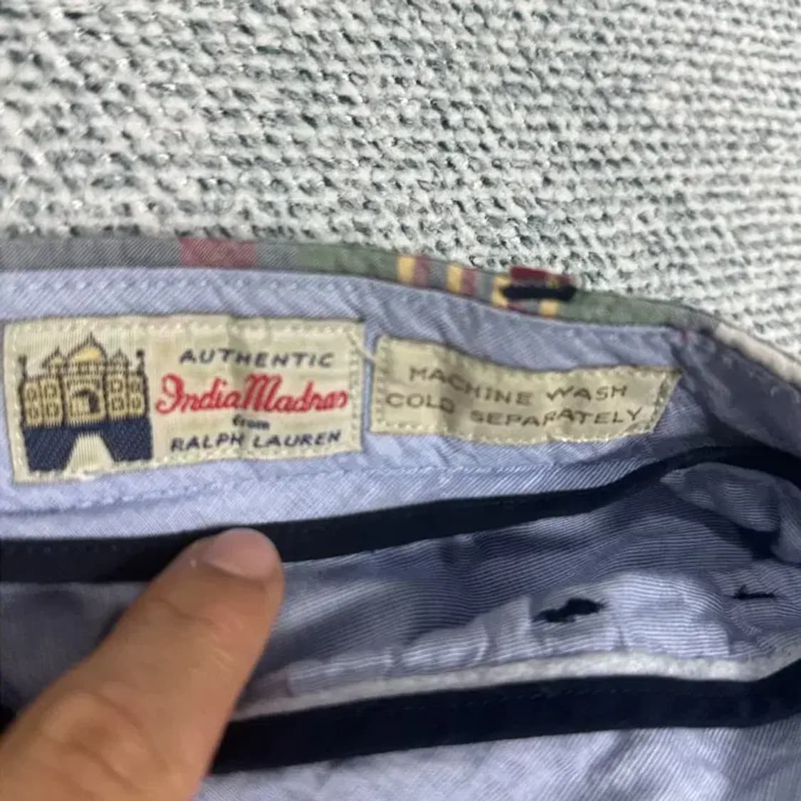 폴로 마드라스 체크 반바지 36 상품이미지3