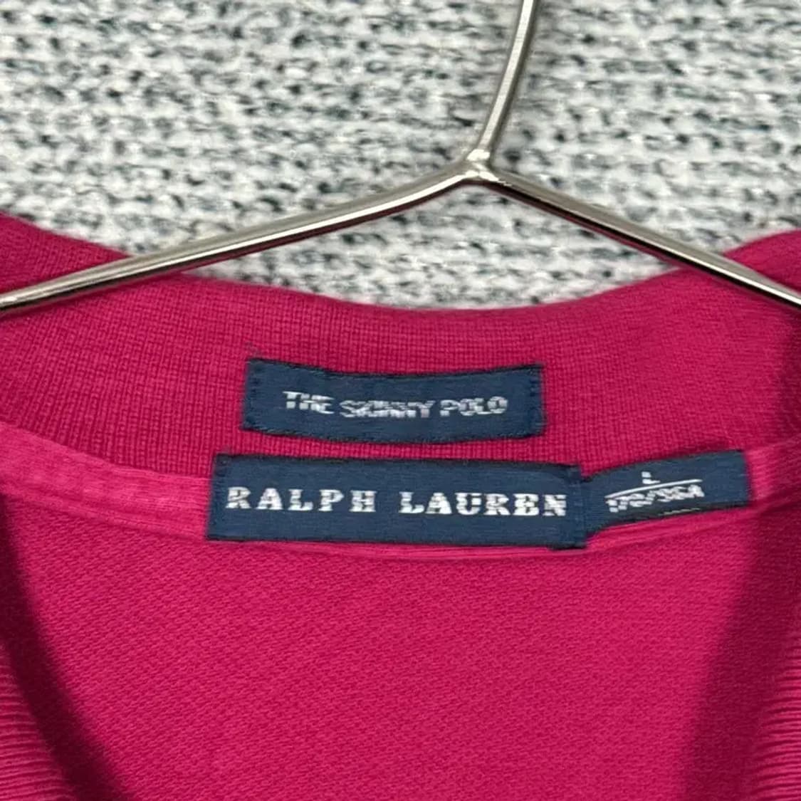 폴로 여성 스키니핏 반팔 카라티 L 상품이미지4