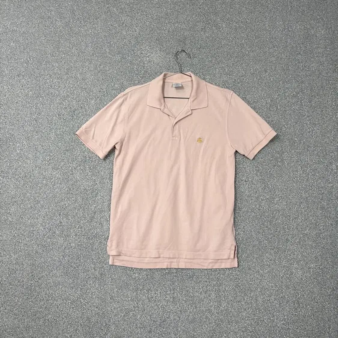 브룩스브라더스 연핑크 코튼 반팔 카라티 M 상품이미지1