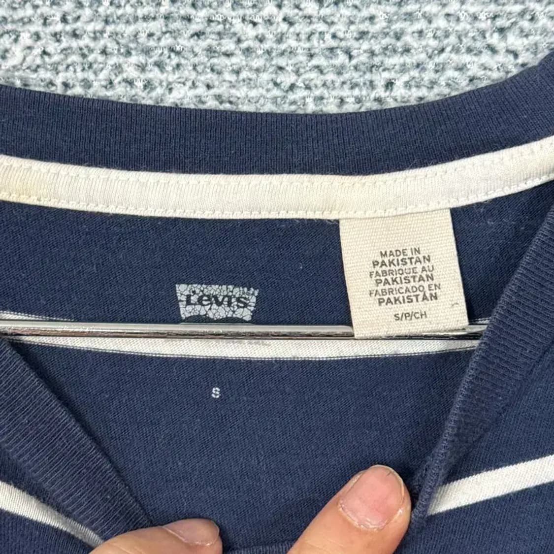리바이스 스트라이프 반팔티 S 상품이미지4