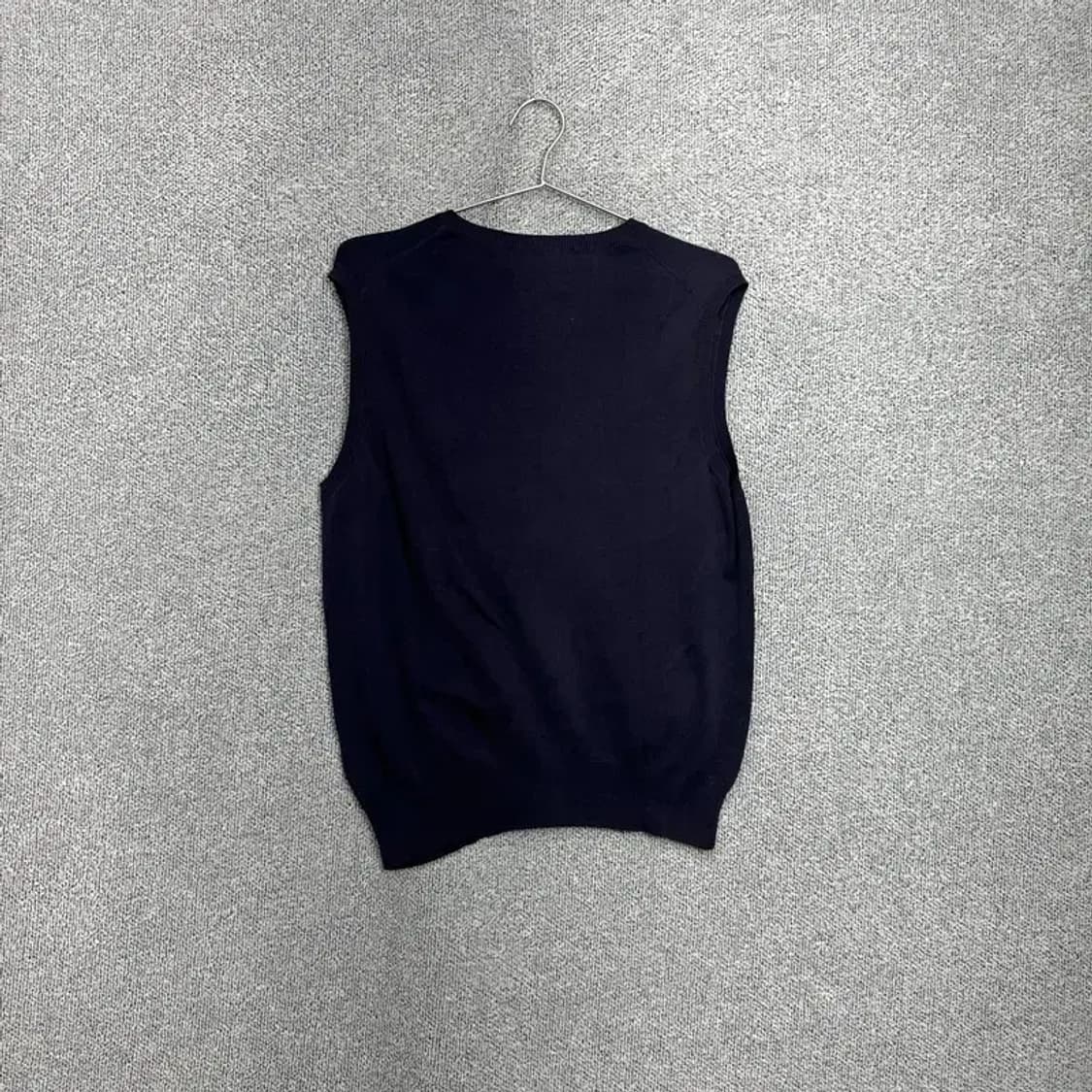 폴로 피마코튼 네이비 니트 베스트 S 상품이미지2