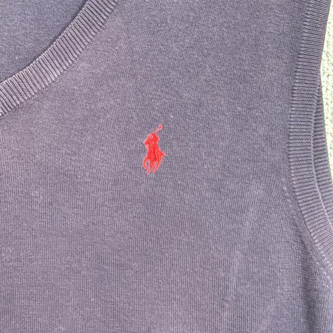 폴로 피마코튼 네이비 니트 베스트 S 상품이미지3