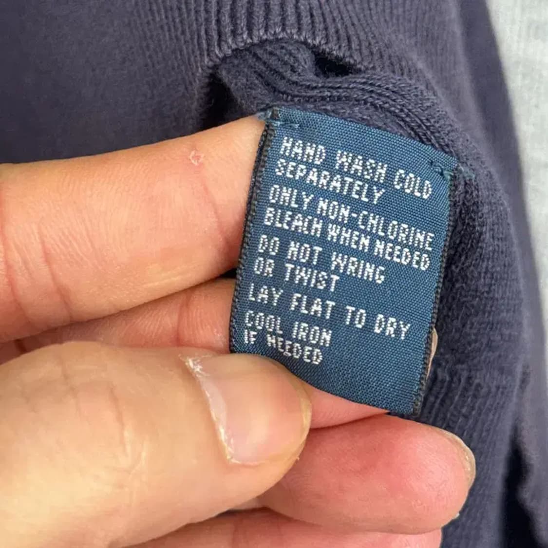 폴로 피마코튼 네이비 니트 베스트 S 상품이미지5