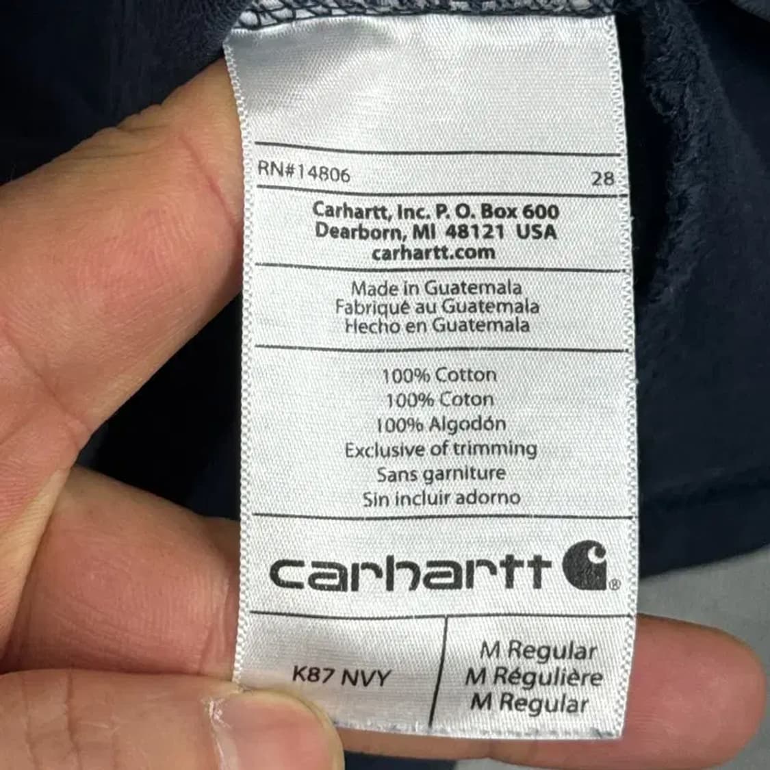 칼하트 포켓 반팔티 M 상품이미지4