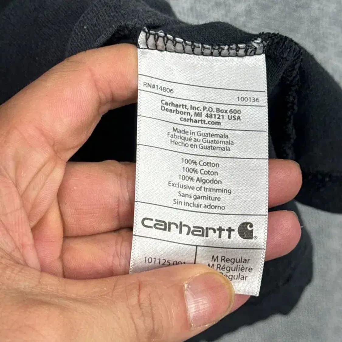 칼하트 릴렉스핏 포켓 로고 반팔티 M 상품이미지5