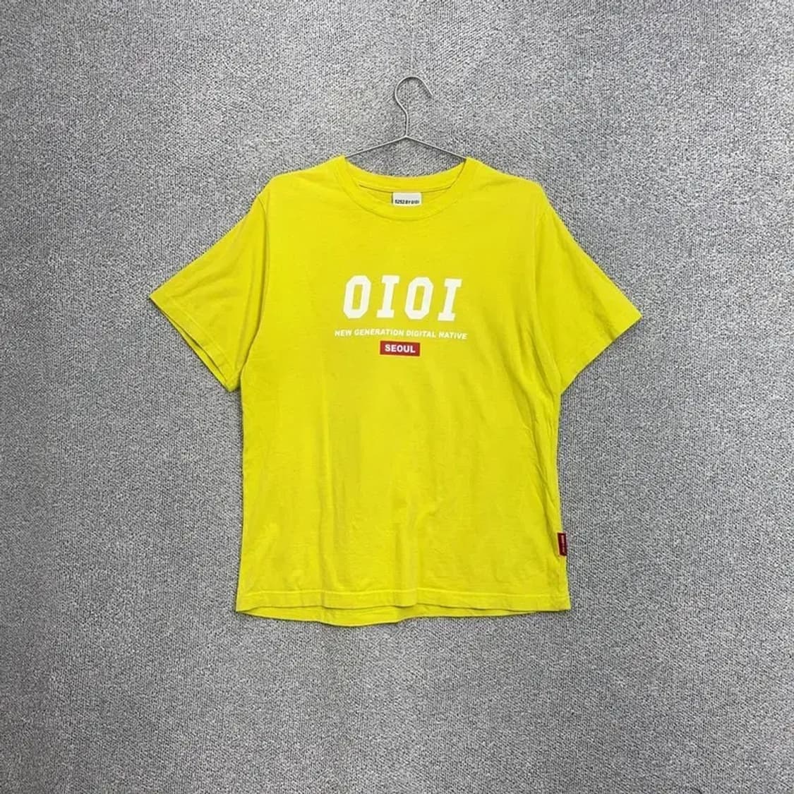 OIOI 옐로우 로고 프린팅 반팔티 M 상품이미지1