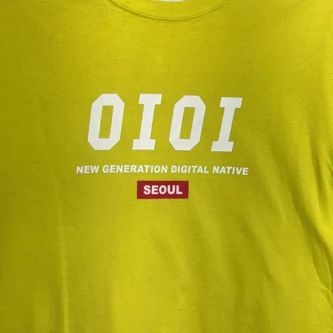 OIOI 옐로우 로고 프린팅 반팔티 M 상품이미지3