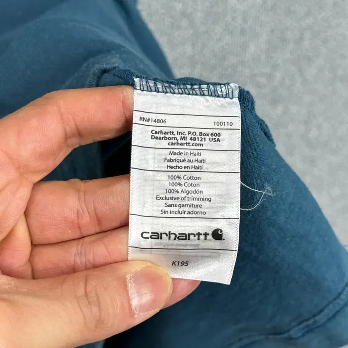 칼하트 로고 코튼 반팔티 M 상품이미지6