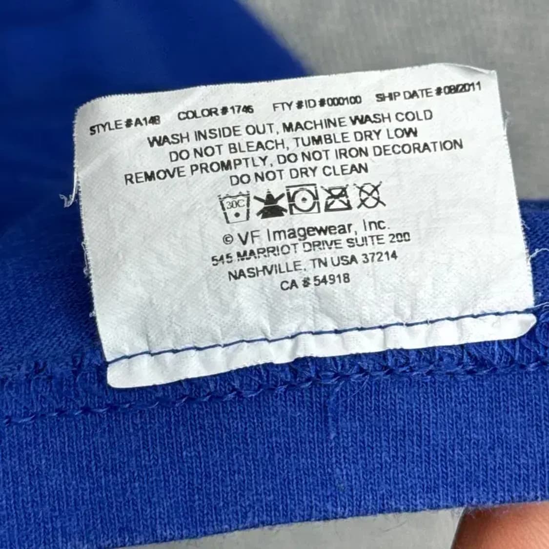 마제스틱 프린팅 블루 반팔티 2XL 상품이미지6