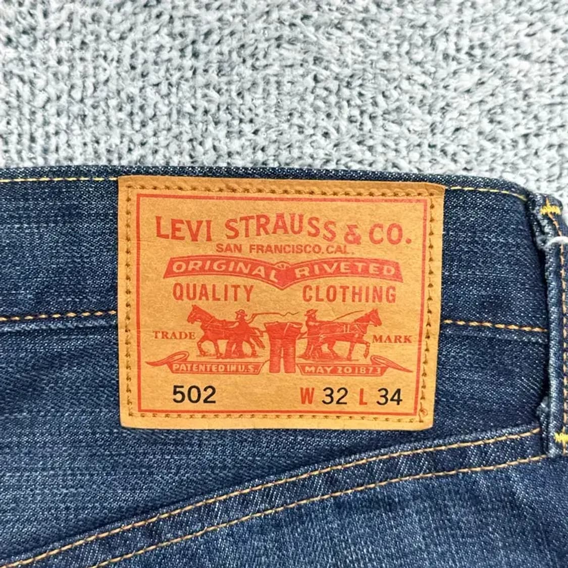 리바이스 502 데님 반바지 32 상품이미지4