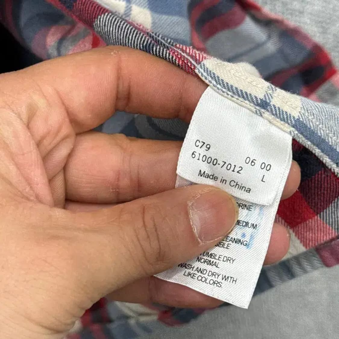 리바이스 투포켓 체크 반팔 셔츠 L 상품이미지5