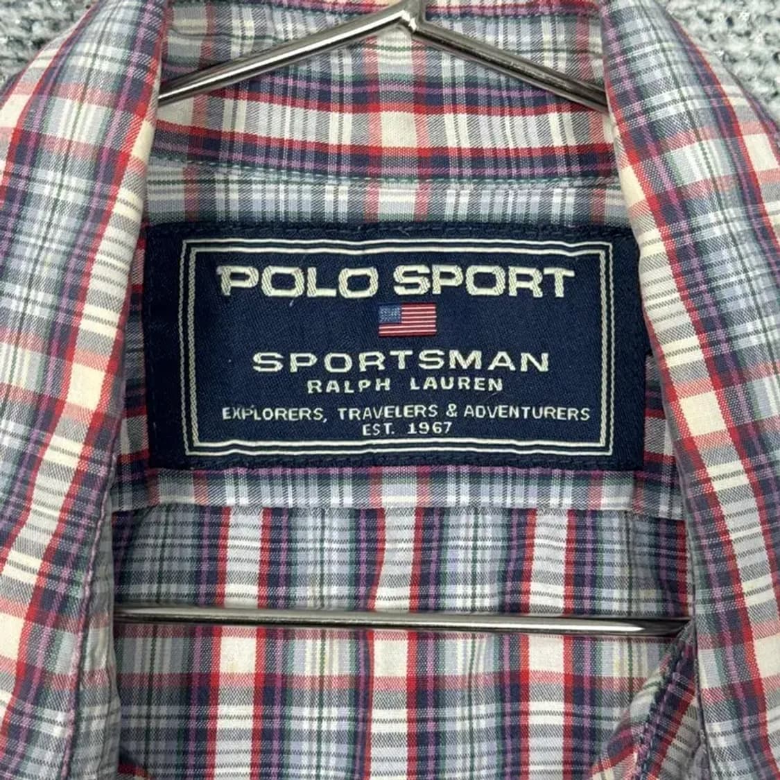 폴로 오버핏 빈티지 체크 반팔 셔츠 100 상품이미지4