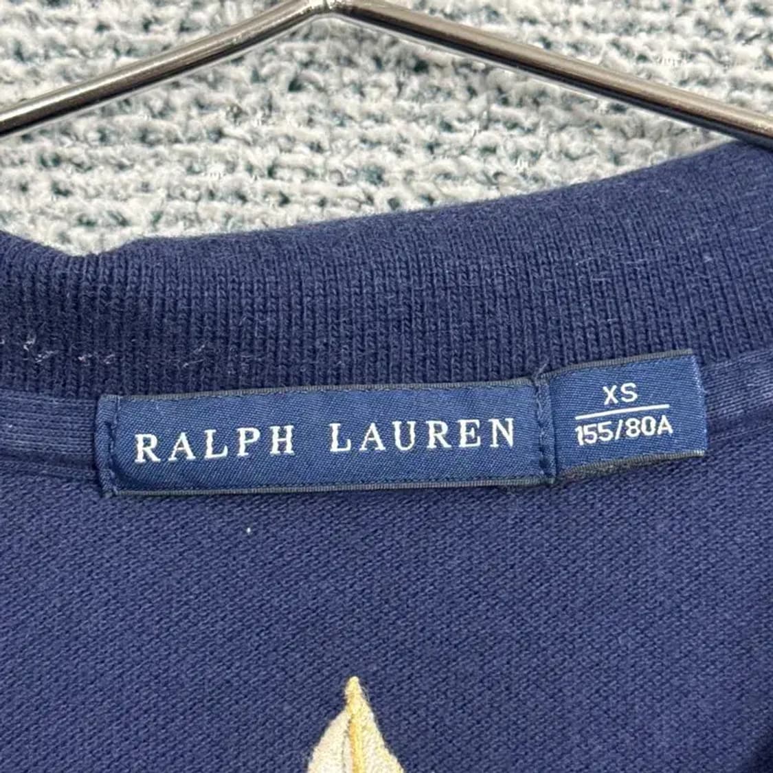랄프로렌 멀티 닻 자수 반팔 카라티 XS 상품이미지3