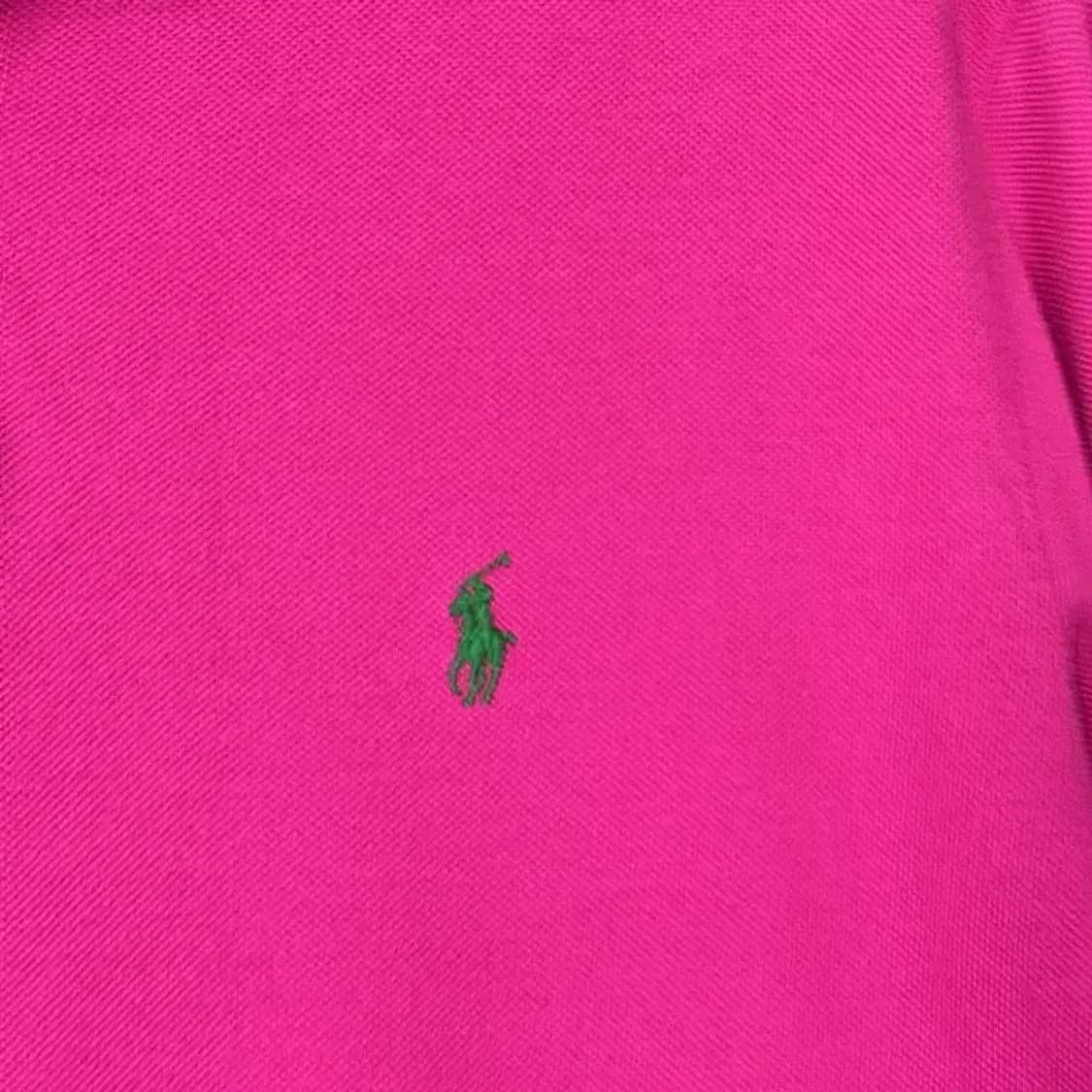 폴로 커스텀핏 핑크 긴팔 카라티 XL 상품이미지3