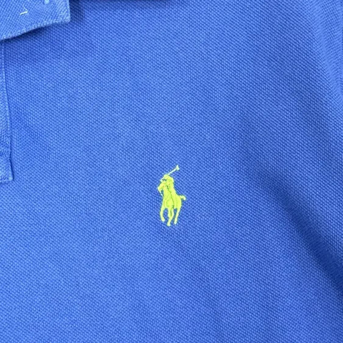 폴로 블루 긴팔 카라티 XL 상품이미지3